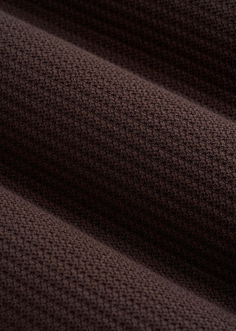 American Tall Discount | Braided Knit Sweater Polo for Tall Men in Espresso