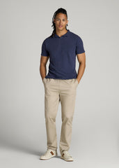 American Tall For Sale | Slub Polo Shirt for Tall Men in Navy