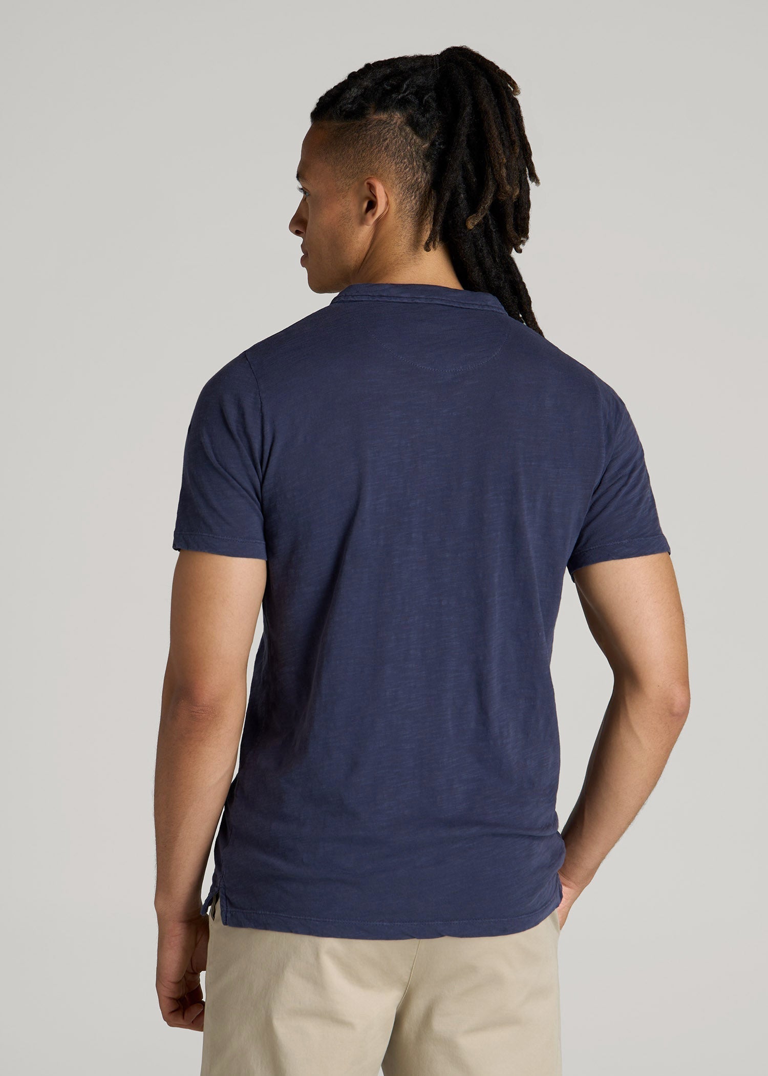 American Tall For Sale | Slub Polo Shirt for Tall Men in Navy