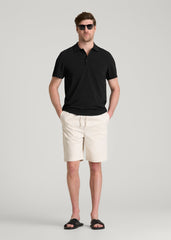 American Tall Online | Coastal Perforated Polo for Tall Men in Black