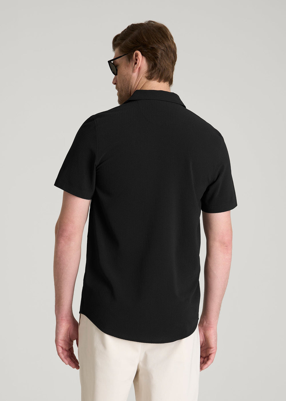 American Tall Online | Coastal Perforated Polo for Tall Men in Black