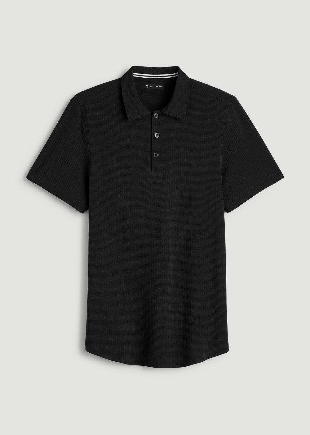 American Tall Online | Coastal Perforated Polo for Tall Men in Black