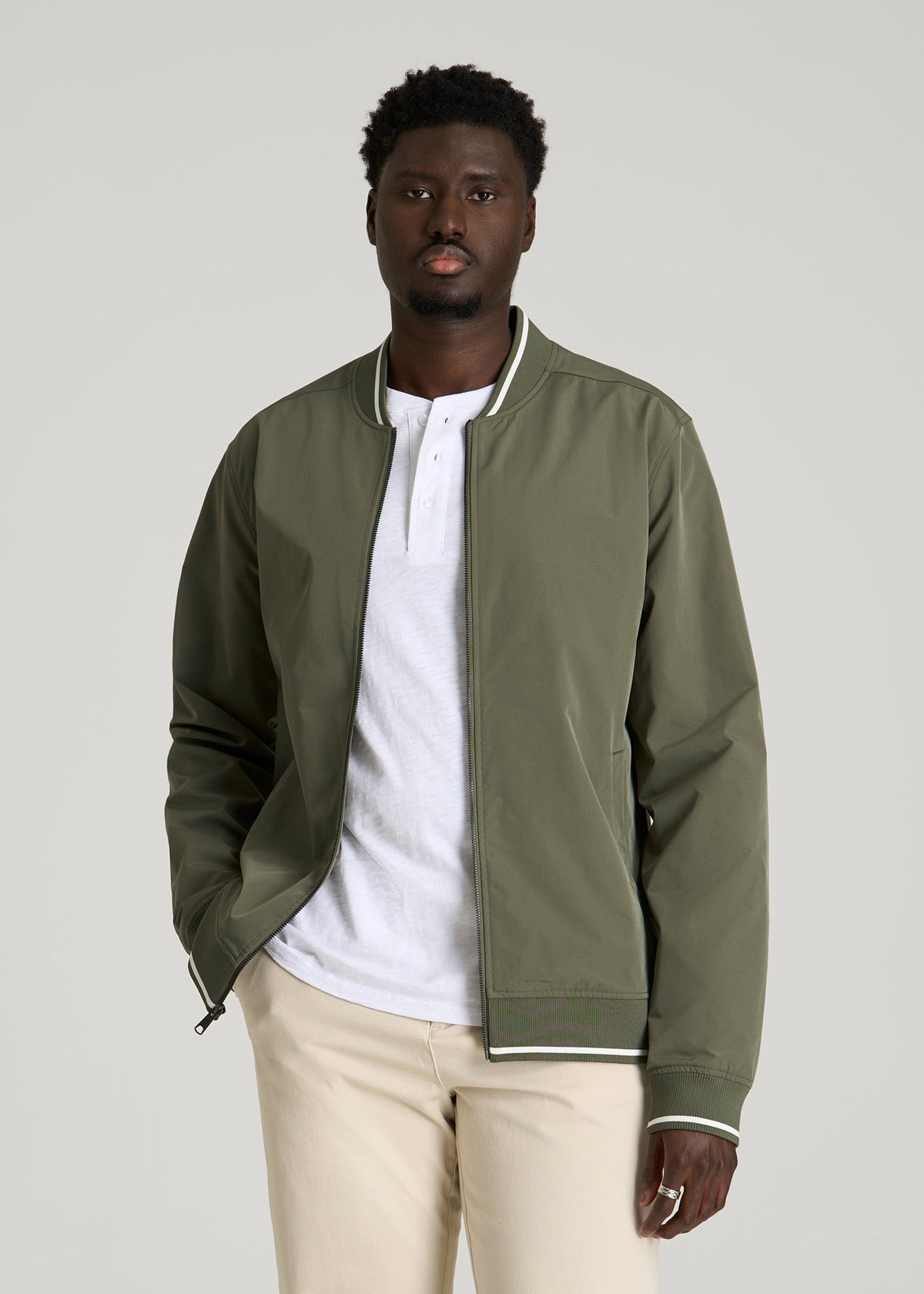 American Tall For Sale | A.T. Bomber Jacket for Tall Men in Olive