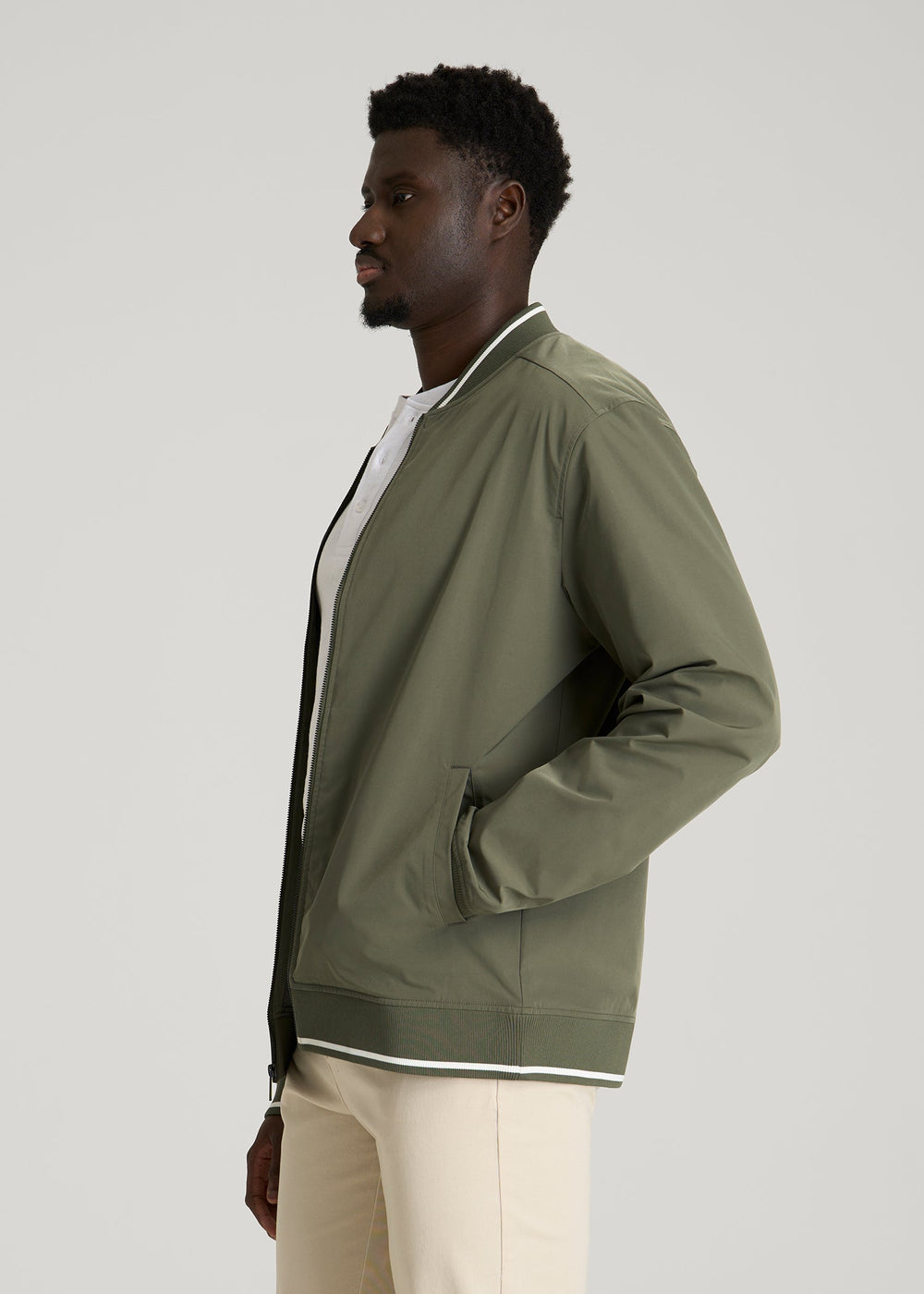American Tall For Sale | A.T. Bomber Jacket for Tall Men in Olive