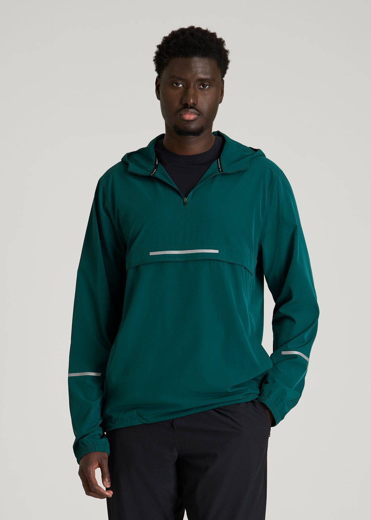 American Tall Online Shop | Featherweight Packable Anorak for Tall Men in Deep Teal