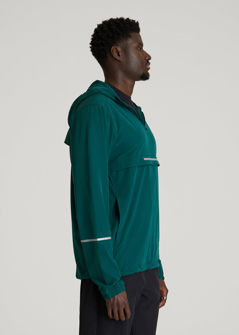 American Tall Online Shop | Featherweight Packable Anorak for Tall Men in Deep Teal