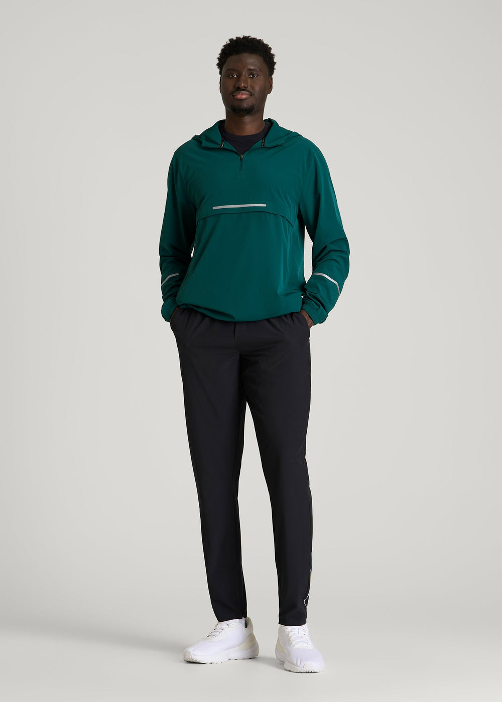 American Tall Online Shop | Featherweight Packable Anorak for Tall Men in Deep Teal