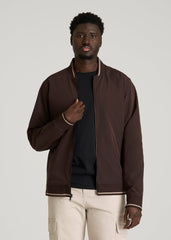 American Tall Discount | A.T. Bomber Jacket for Tall Men in Espresso
