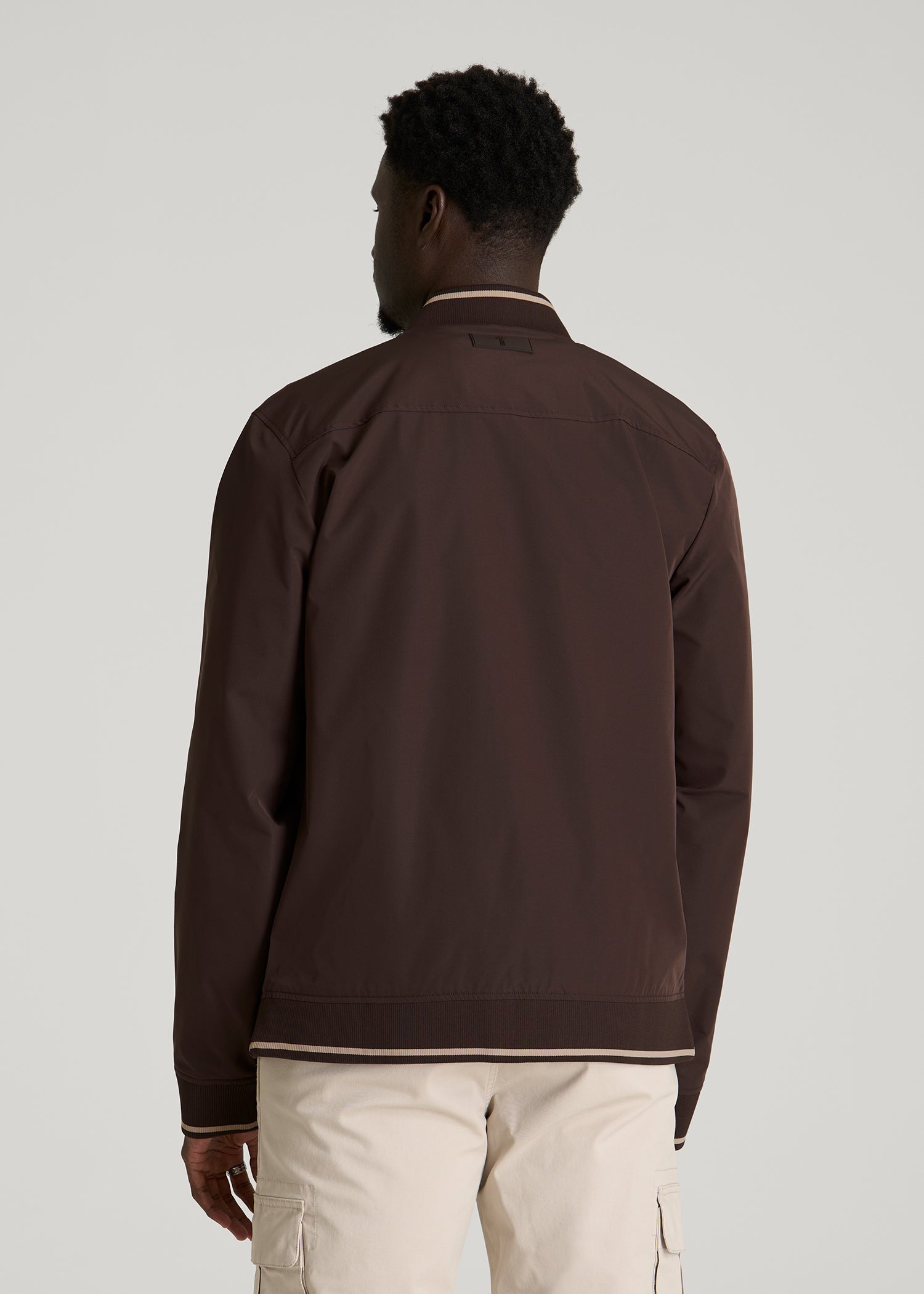 American Tall Discount | A.T. Bomber Jacket for Tall Men in Espresso