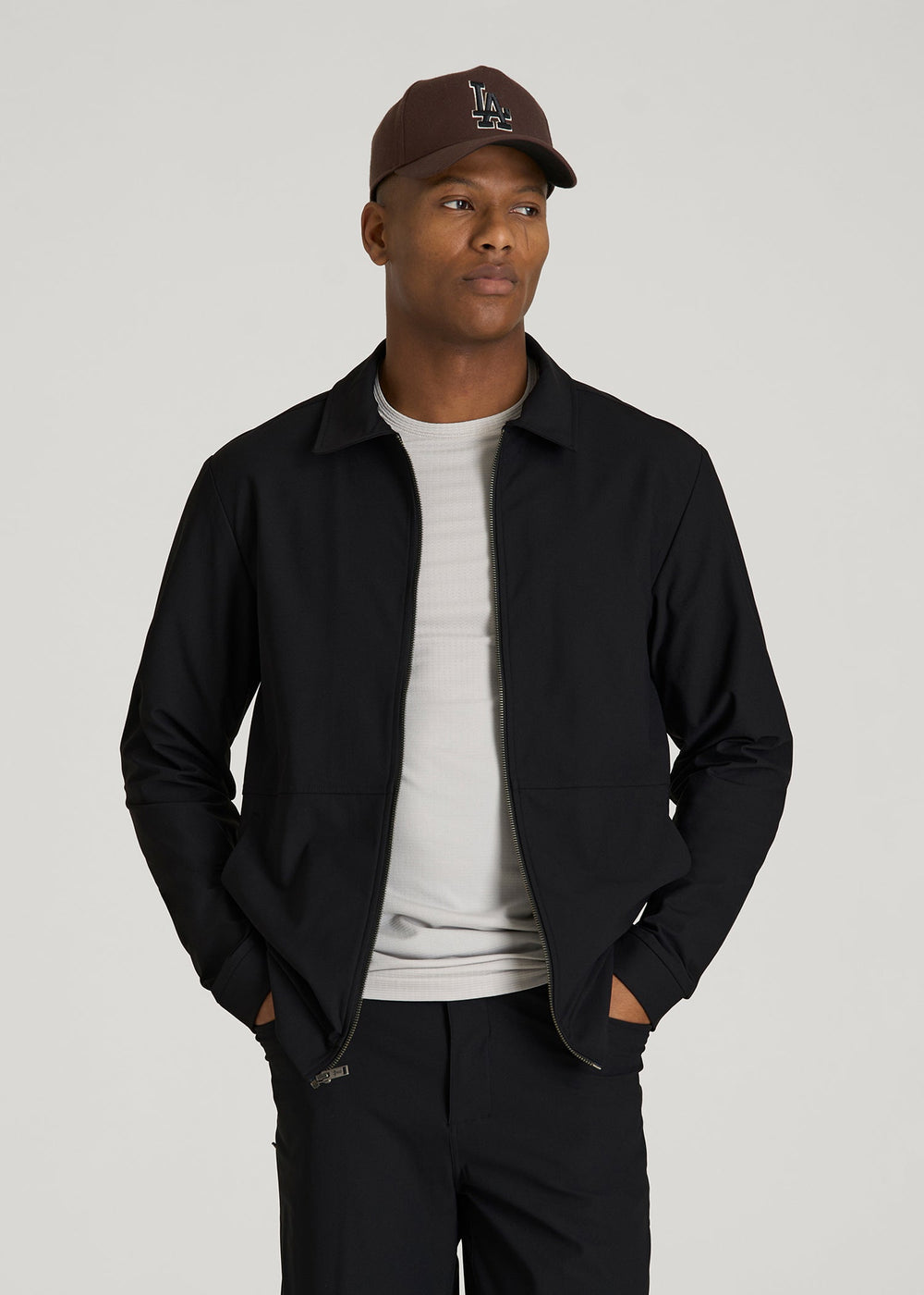 American Tall Online | Traveler Bomber Jacket for Tall Men in Black