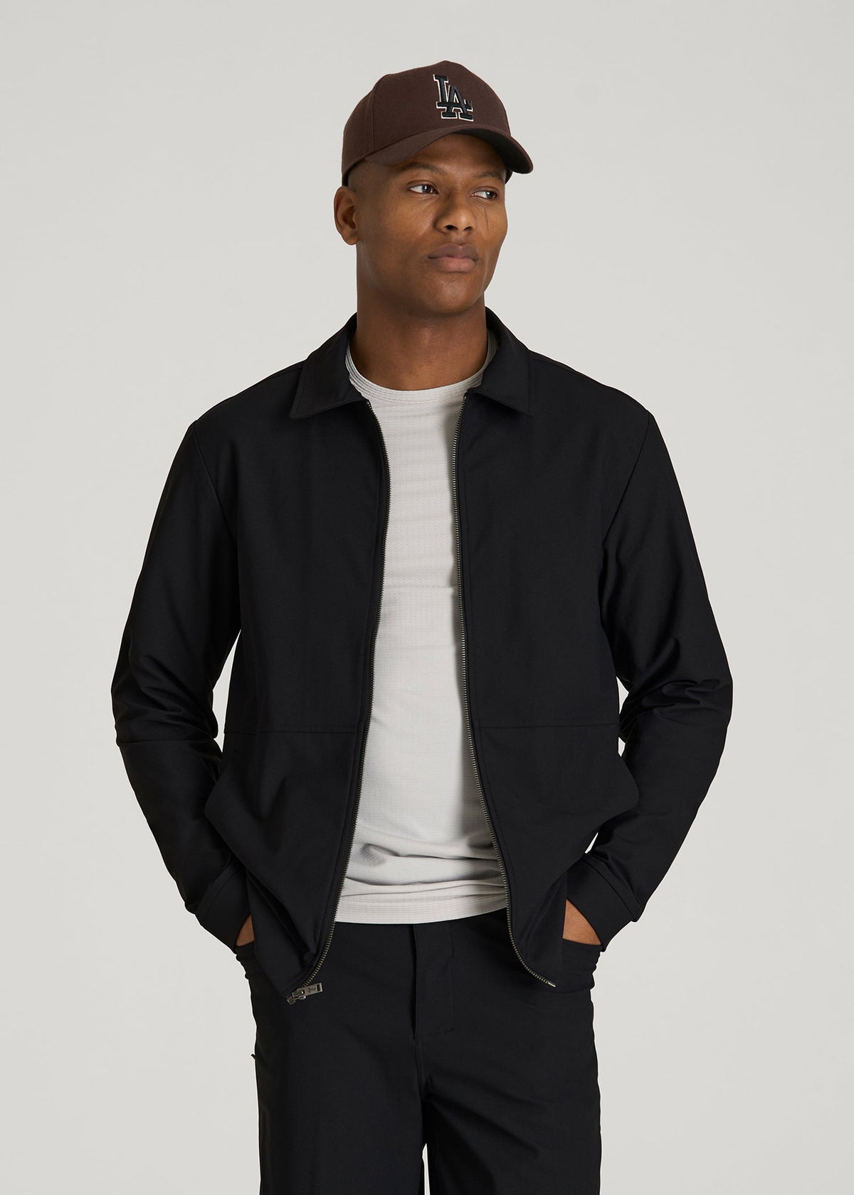 American Tall Online | Traveler Bomber Jacket for Tall Men in Black