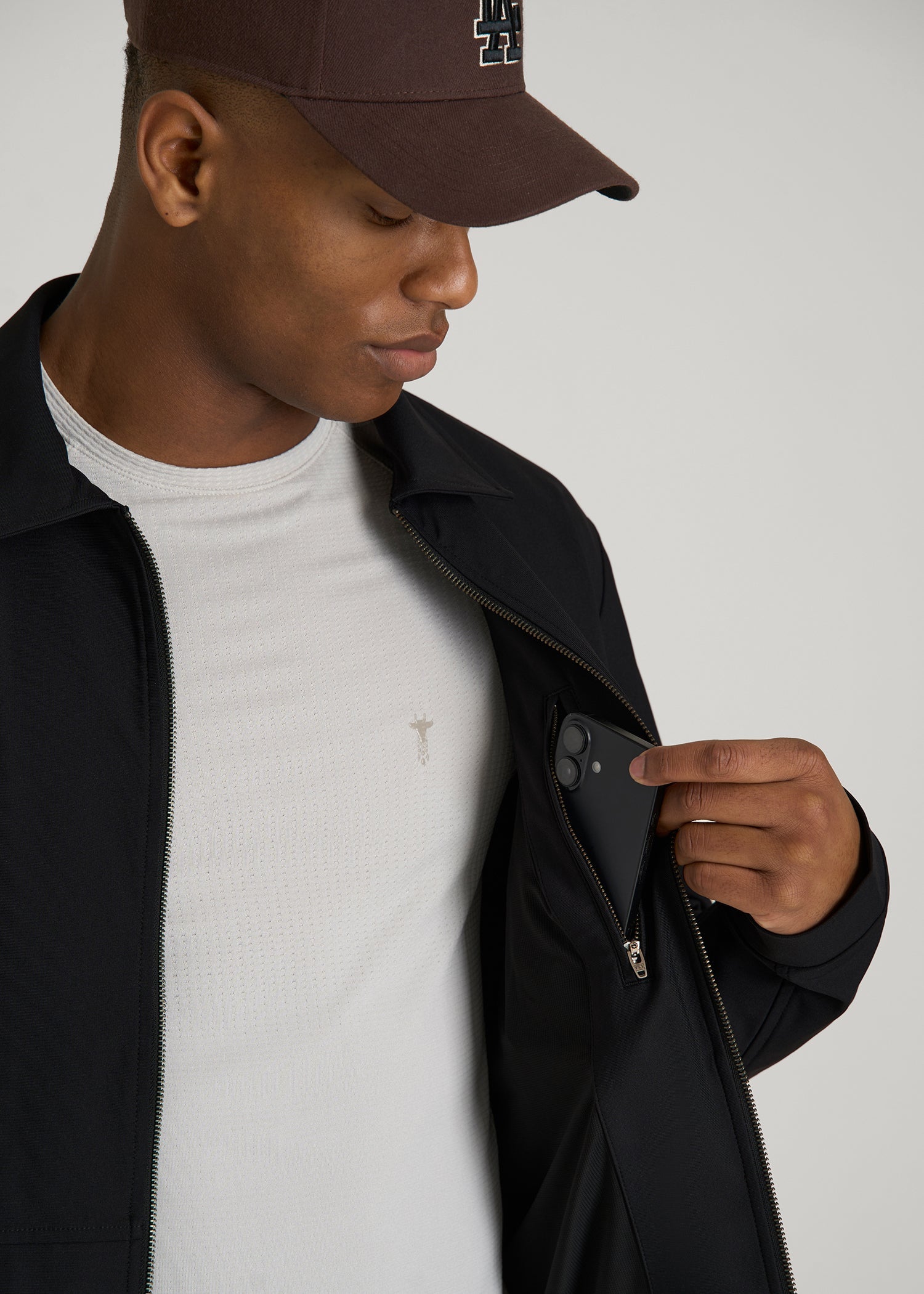 American Tall Online | Traveler Bomber Jacket for Tall Men in Black