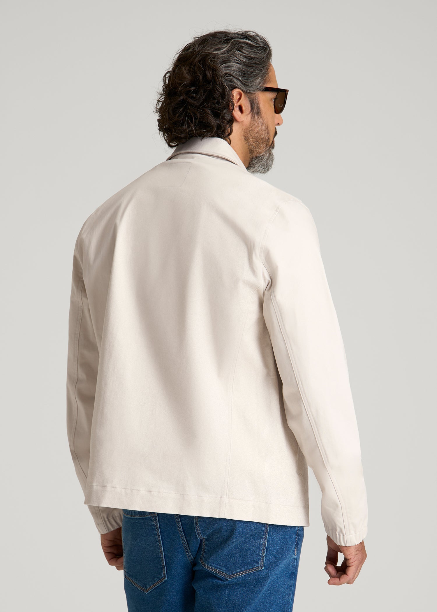 American Tall Outlet | Harrington Jacket for Tall Men in Crystal Sand