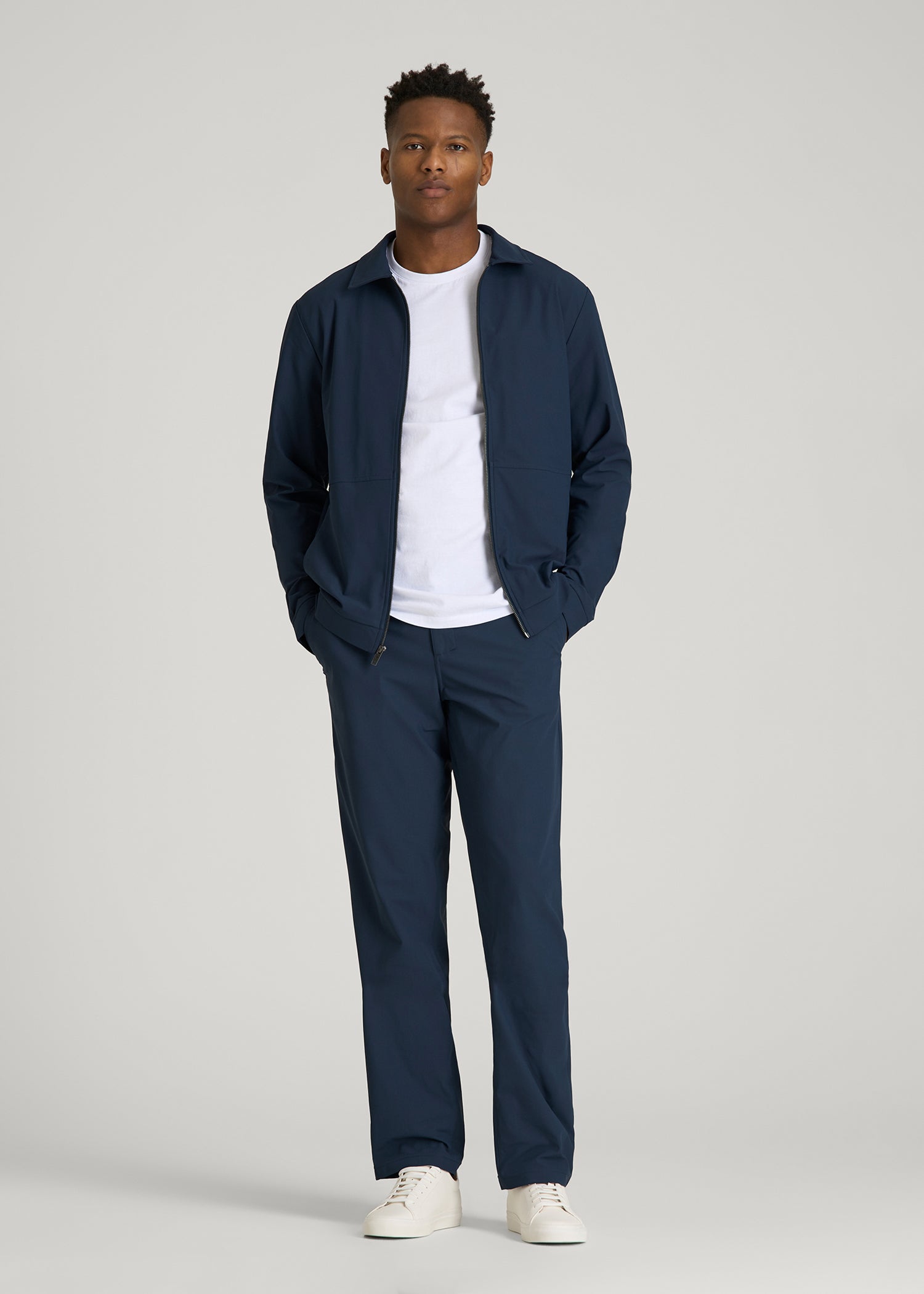 American Tall For Sale | Traveler Bomber Jacket for Tall Men in Navy Blue