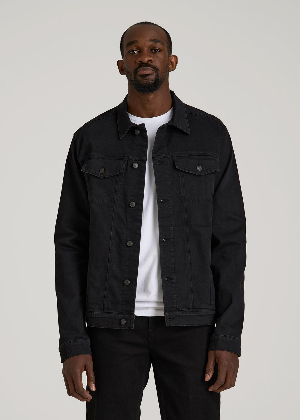 American Tall Online Shop | Classic Denim Jacket for Tall Men in Black