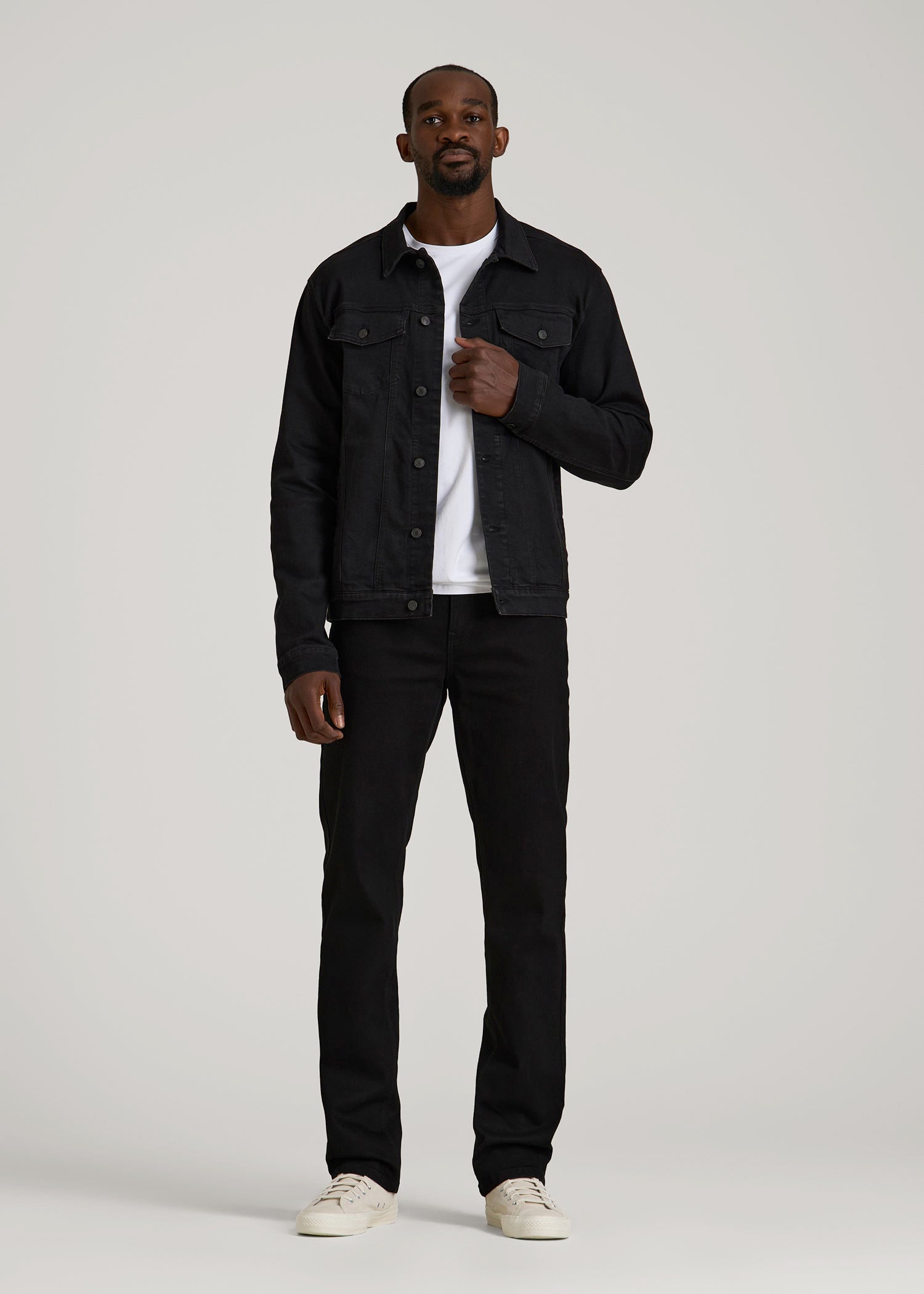 American Tall Online Shop | Classic Denim Jacket for Tall Men in Black