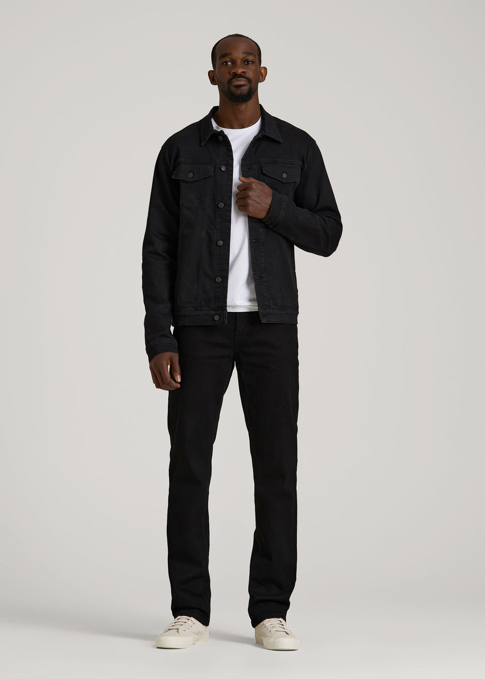 American Tall Online Shop | Classic Denim Jacket for Tall Men in Black