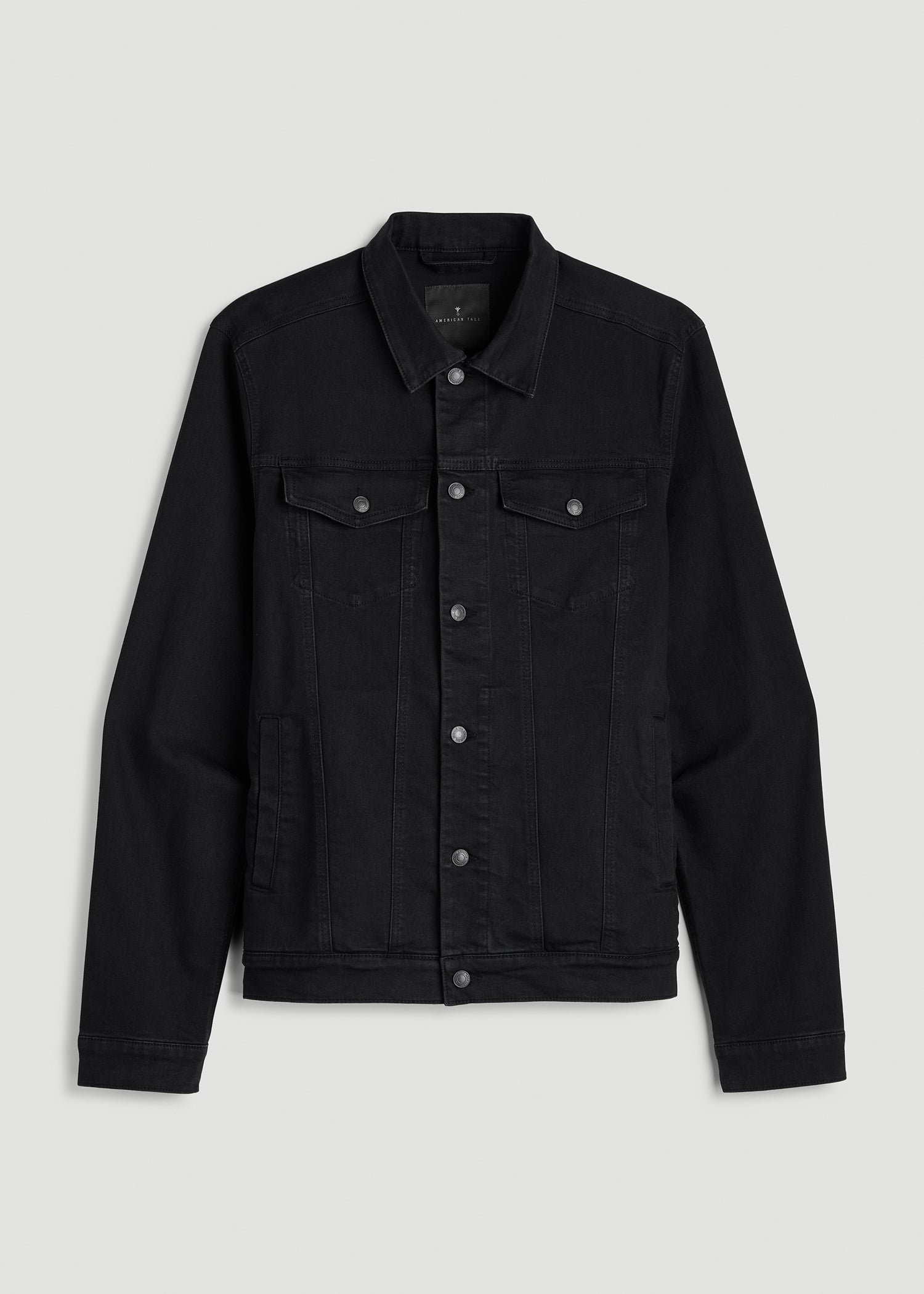 American Tall Online Shop | Classic Denim Jacket for Tall Men in Black