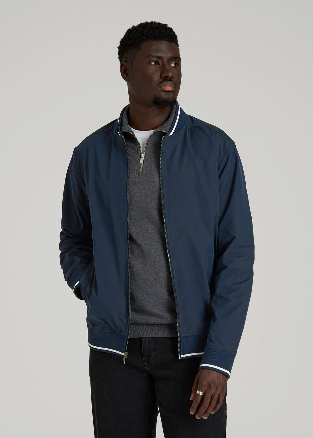 American Tall Online | A.T. Bomber Jacket for Tall Men in Navy