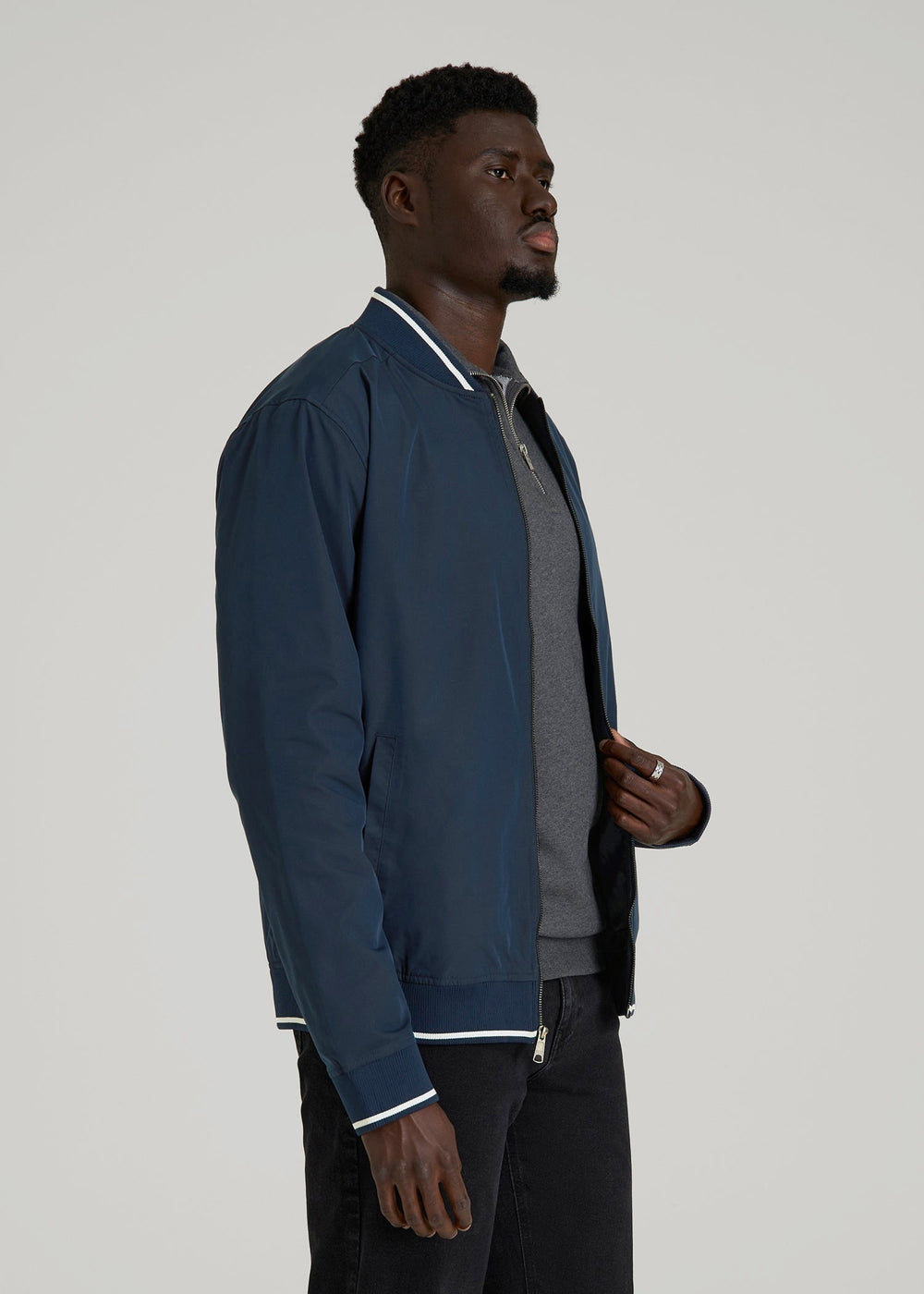 American Tall Online | A.T. Bomber Jacket for Tall Men in Navy