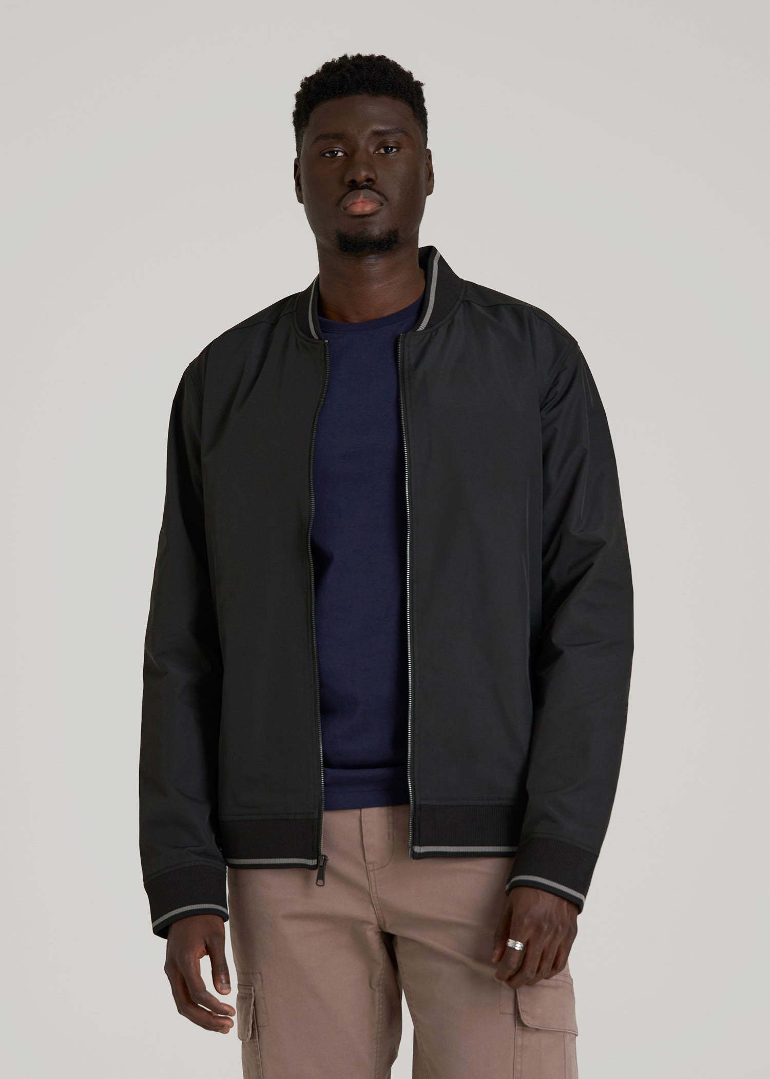 American Tall For Sale | A.T. Bomber Jacket for Tall Men in Black