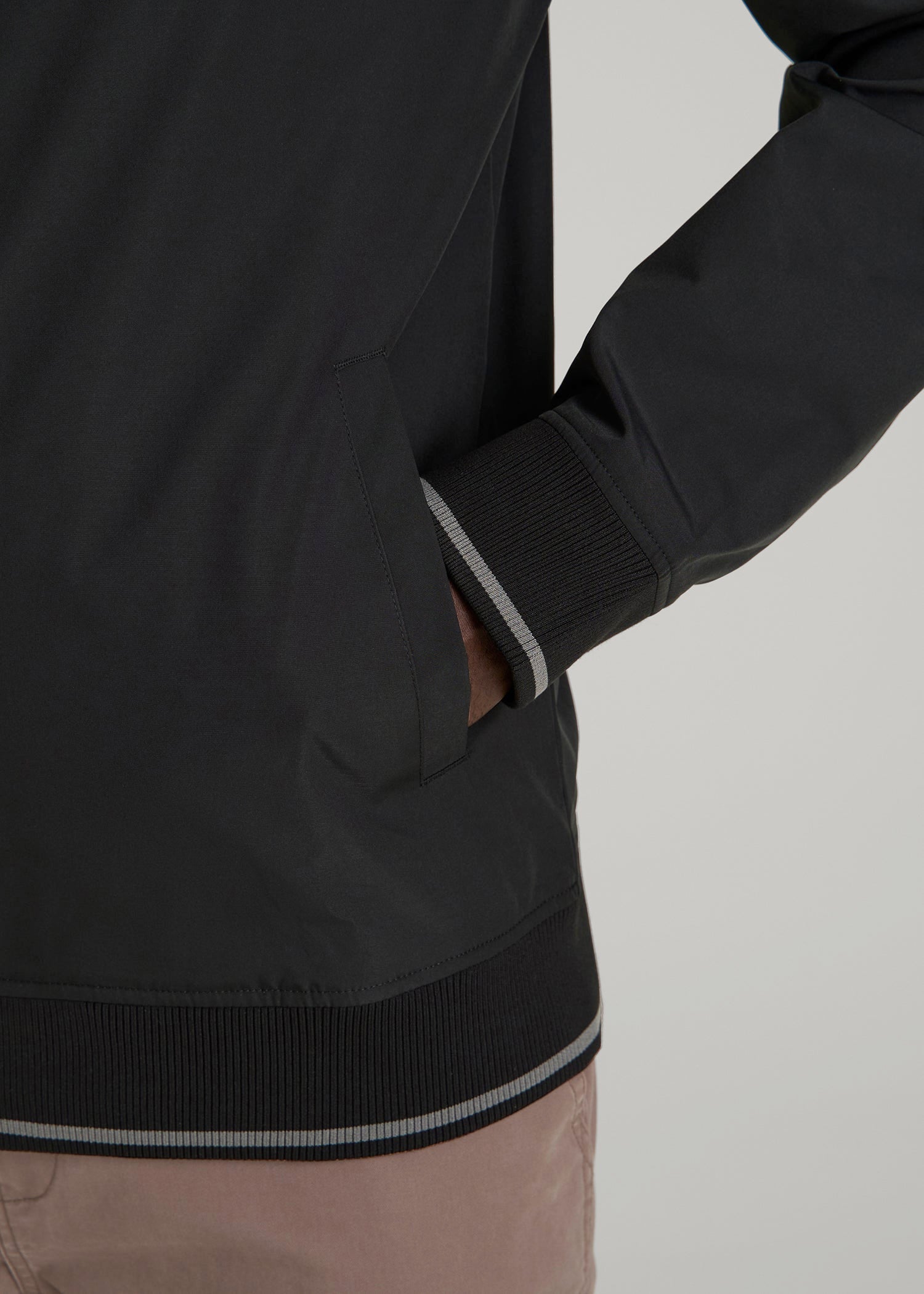 American Tall For Sale | A.T. Bomber Jacket for Tall Men in Black