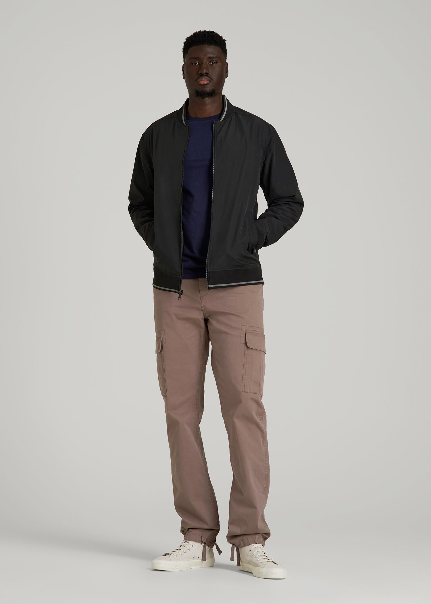 American Tall For Sale | A.T. Bomber Jacket for Tall Men in Black