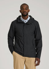American Tall Online | Lightweight Rain Jacket for Tall Men in Black