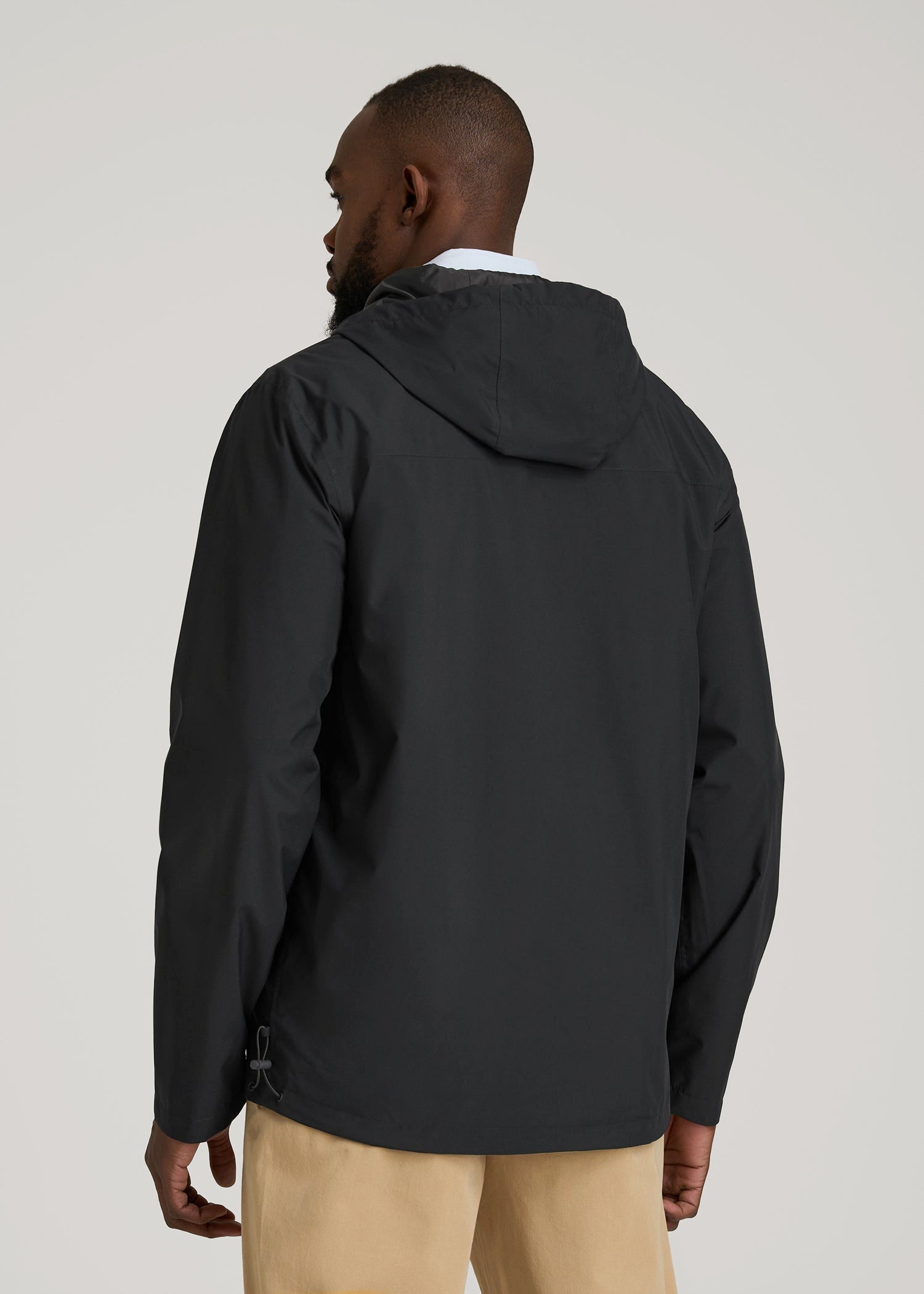 American Tall Online | Lightweight Rain Jacket for Tall Men in Black