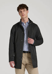 American Tall Sale | Zip Trench Coat for Tall Men in Black