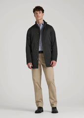 American Tall Sale | Zip Trench Coat for Tall Men in Black