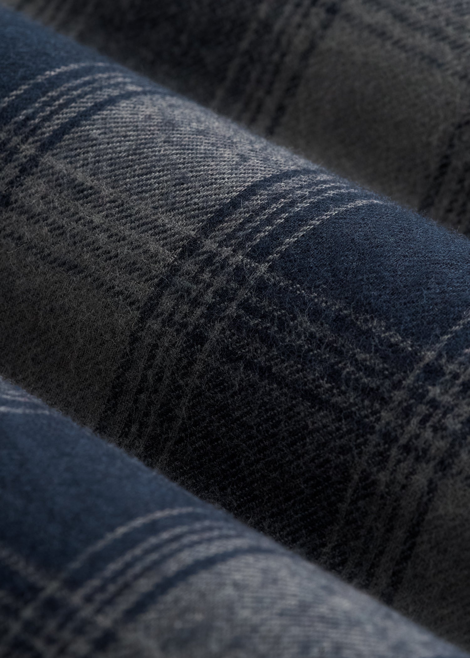 American Tall Online Shop | LJ&S Sherpa-Lined Shirt Jacket for Tall Men in Midnight Navy & Medium Grey Plaid