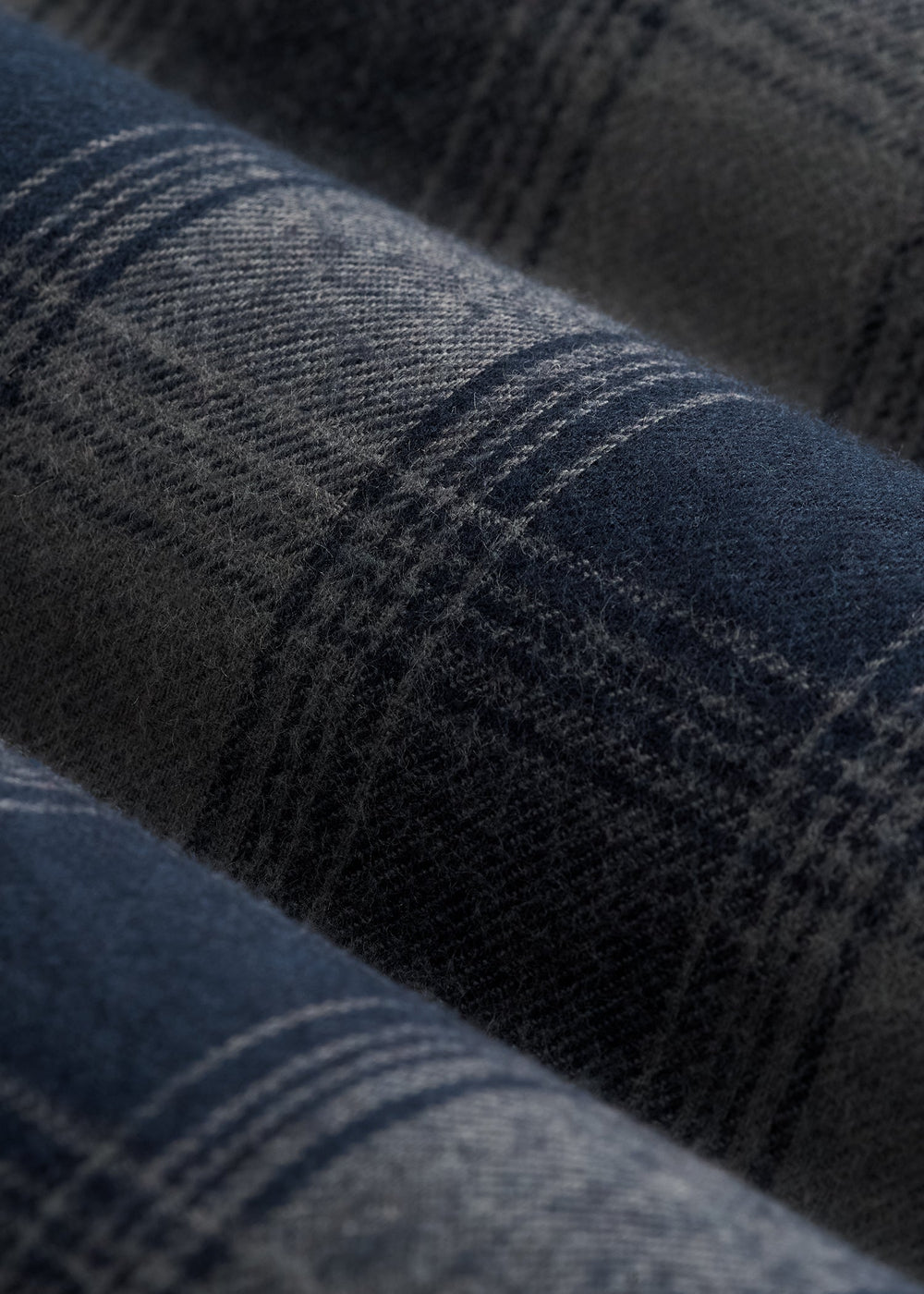 American Tall Online Shop | LJ&S Sherpa-Lined Shirt Jacket for Tall Men in Midnight Navy & Medium Grey Plaid