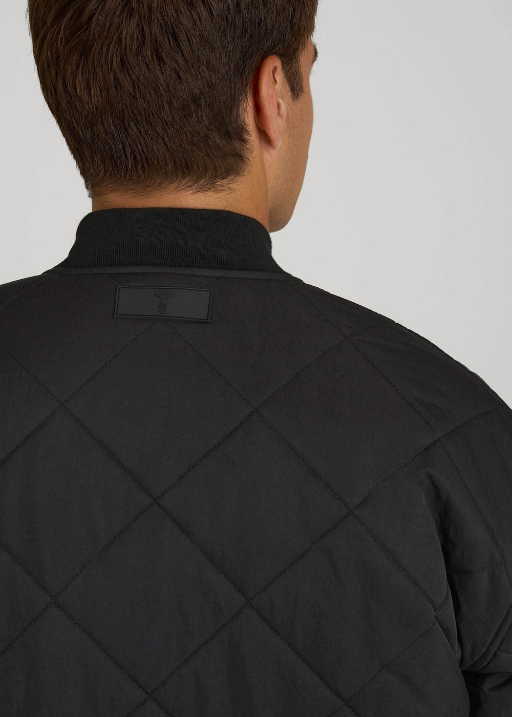 American Tall Discount | Quilted Jacket for Tall Men in Black