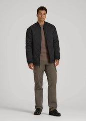 American Tall Discount | Quilted Jacket for Tall Men in Black
