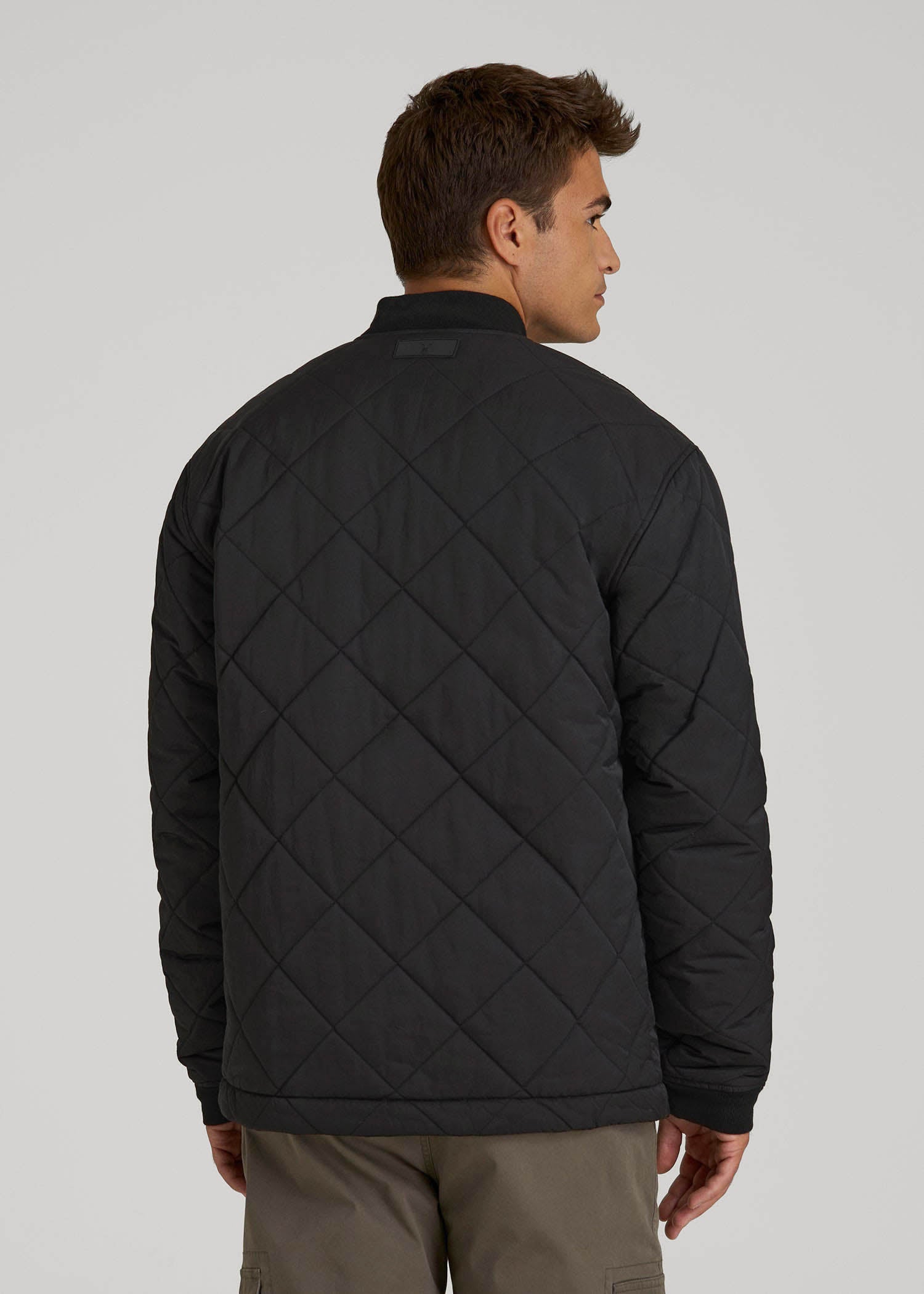 American Tall Discount | Quilted Jacket for Tall Men in Black