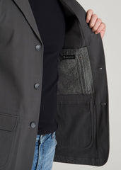 American Tall Sale | Stretch Commuter Chino Sport Coat for Tall Men in Slate