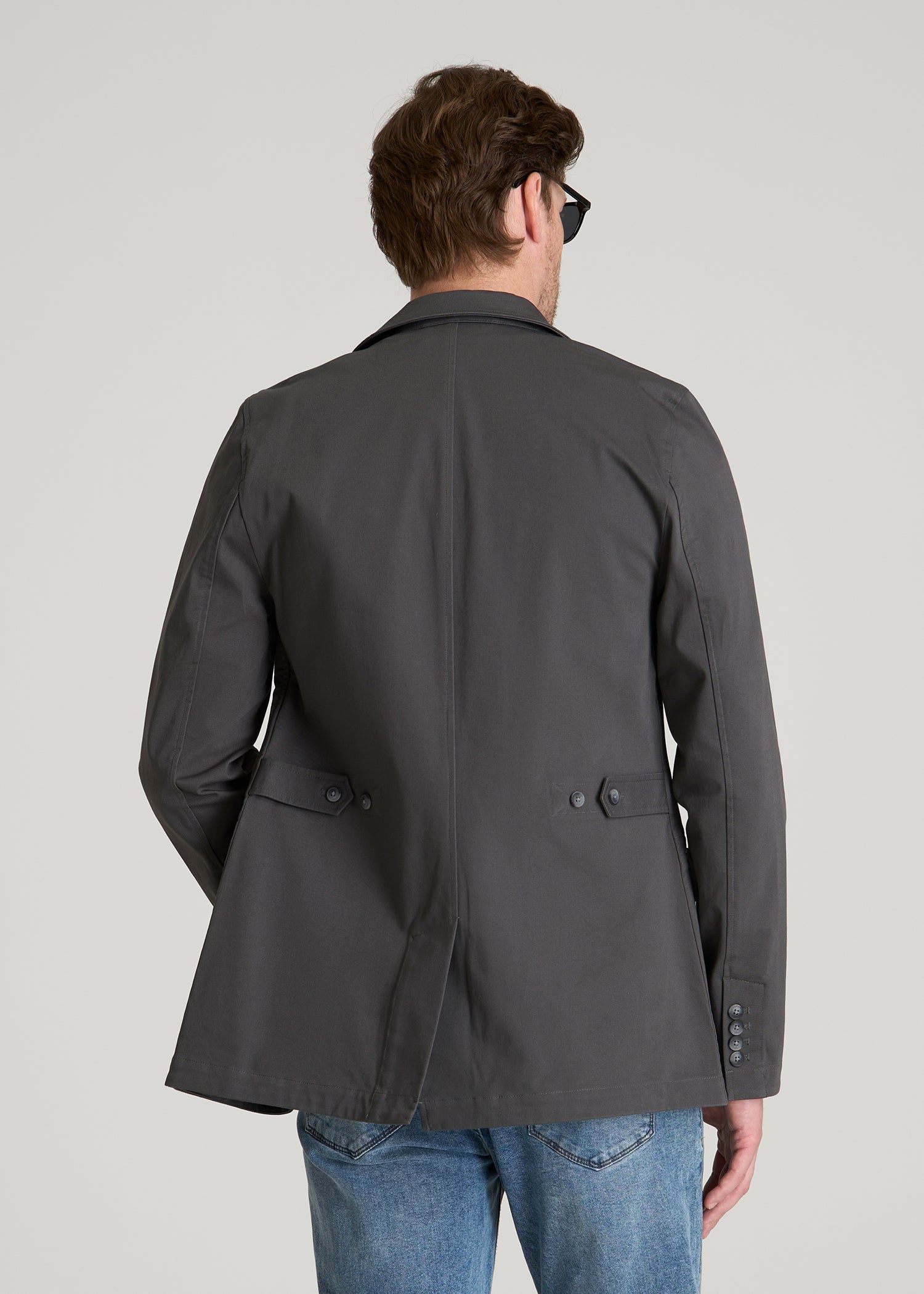 American Tall Sale | Stretch Commuter Chino Sport Coat for Tall Men in Slate