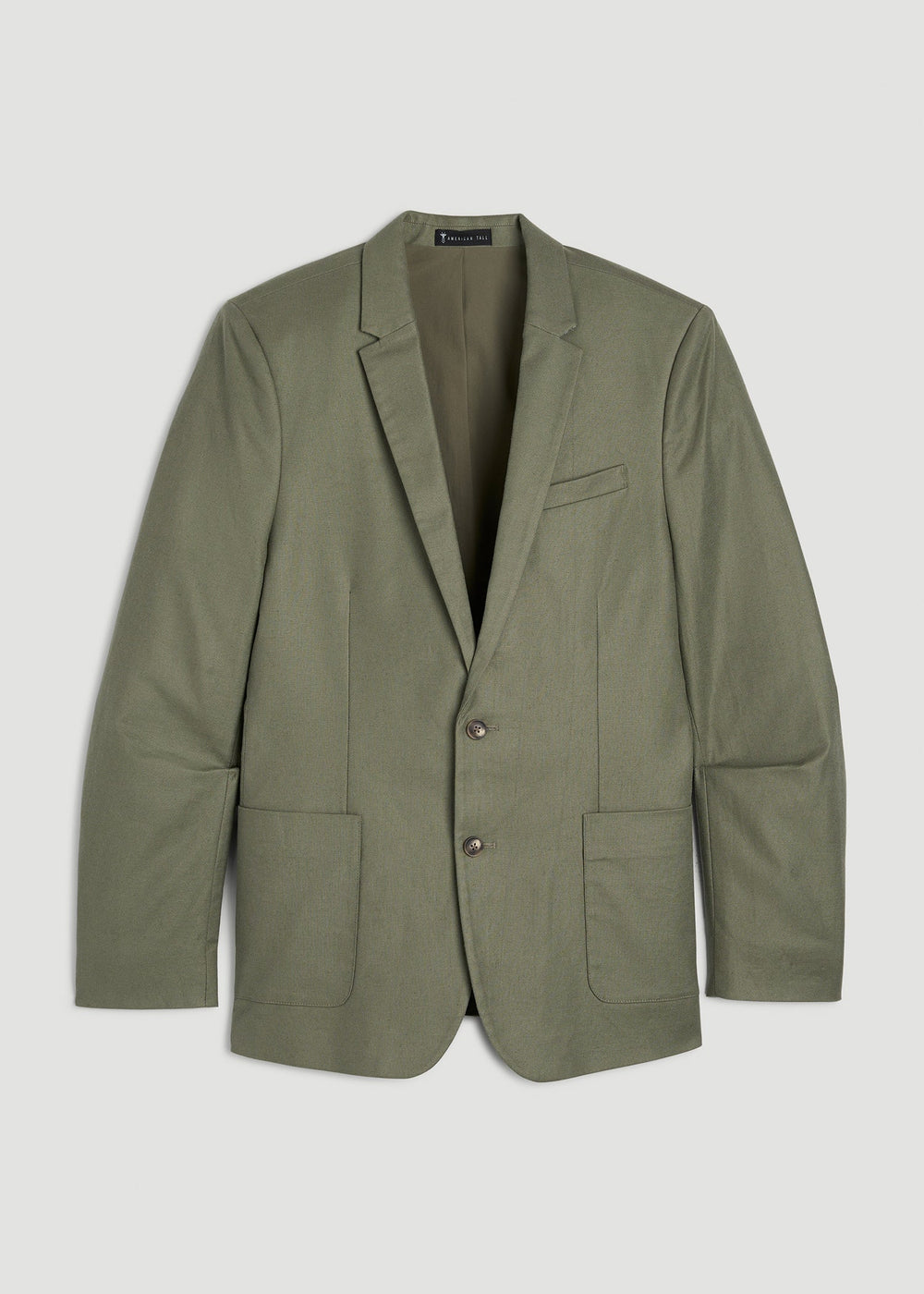 American Tall For Sale | Stretch Cotton Linen Blend Blazer for Tall Men in Olive