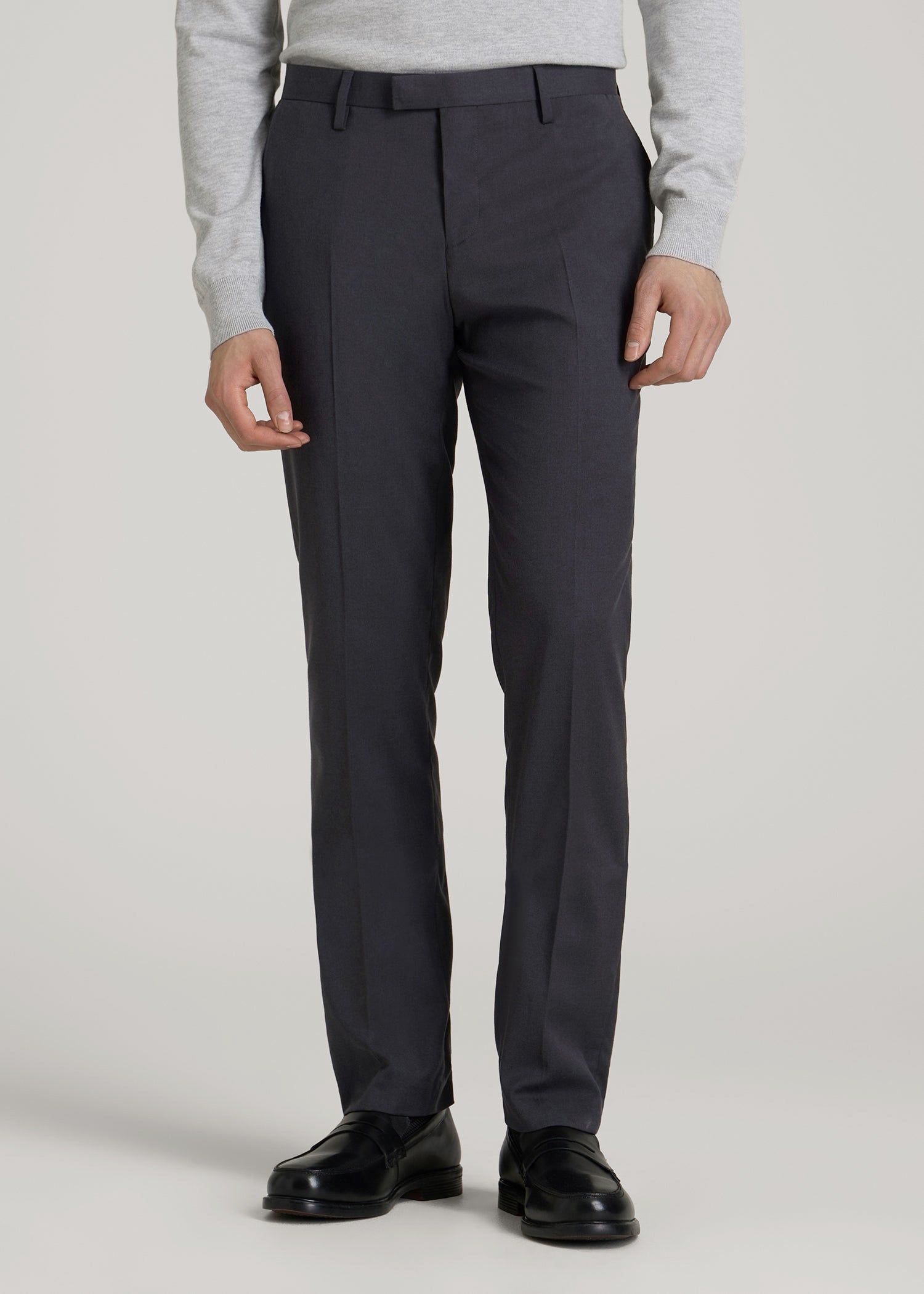 American Tall Discount | Suit Trousers for Tall Men in Mid Grey