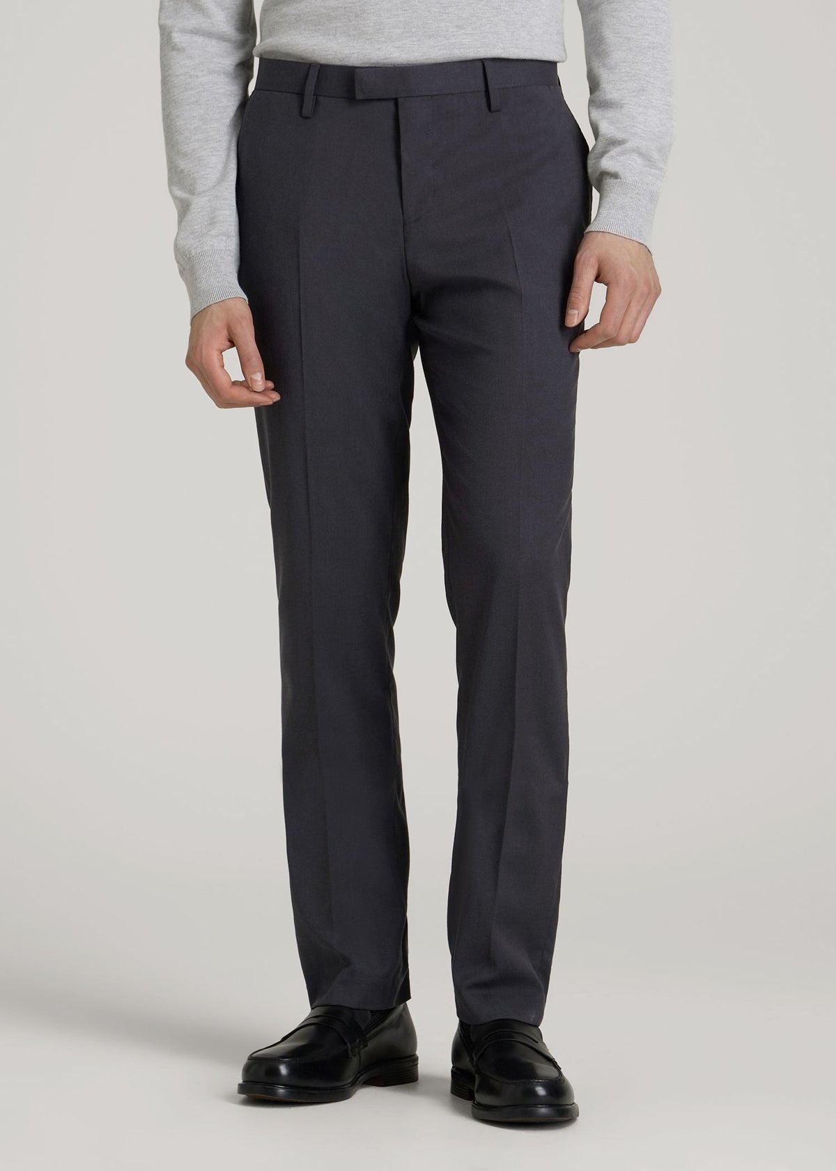 American Tall Discount | Suit Trousers for Tall Men in Mid Grey