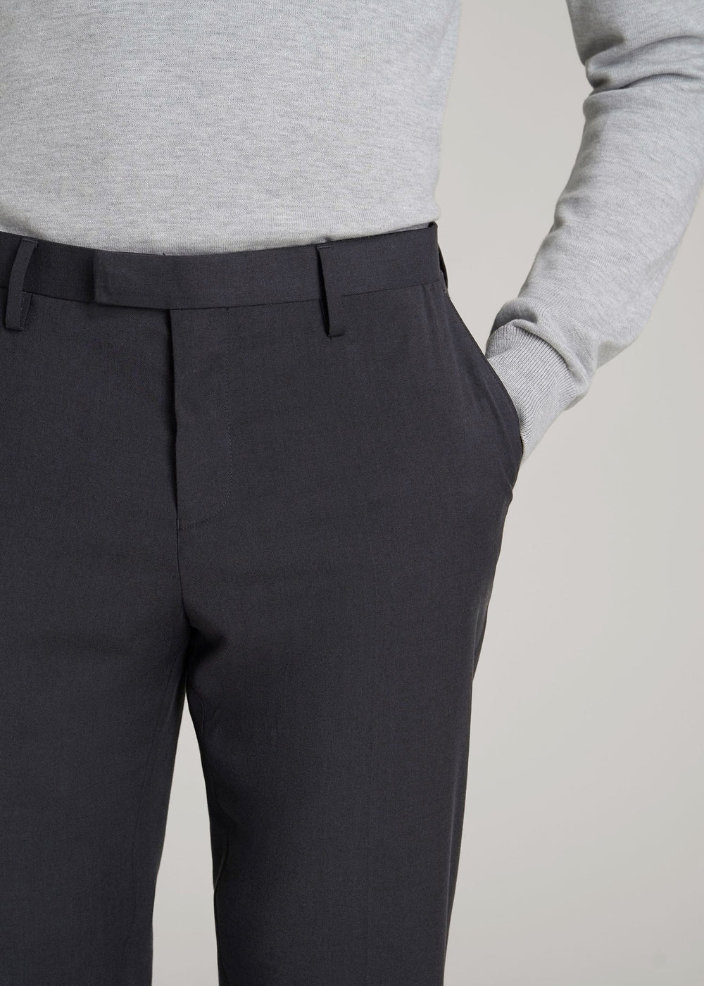 American Tall Discount | Suit Trousers for Tall Men in Mid Grey