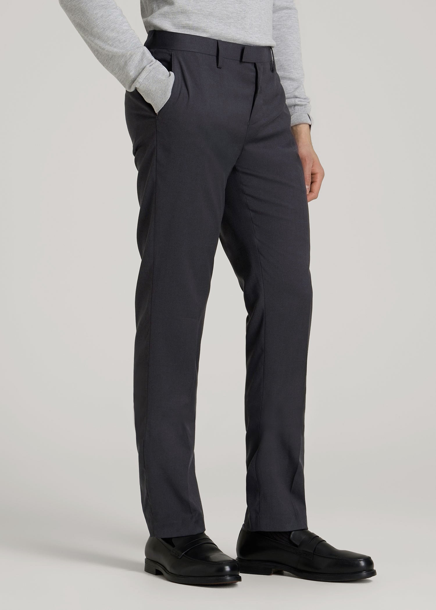 American Tall Discount | Suit Trousers for Tall Men in Mid Grey