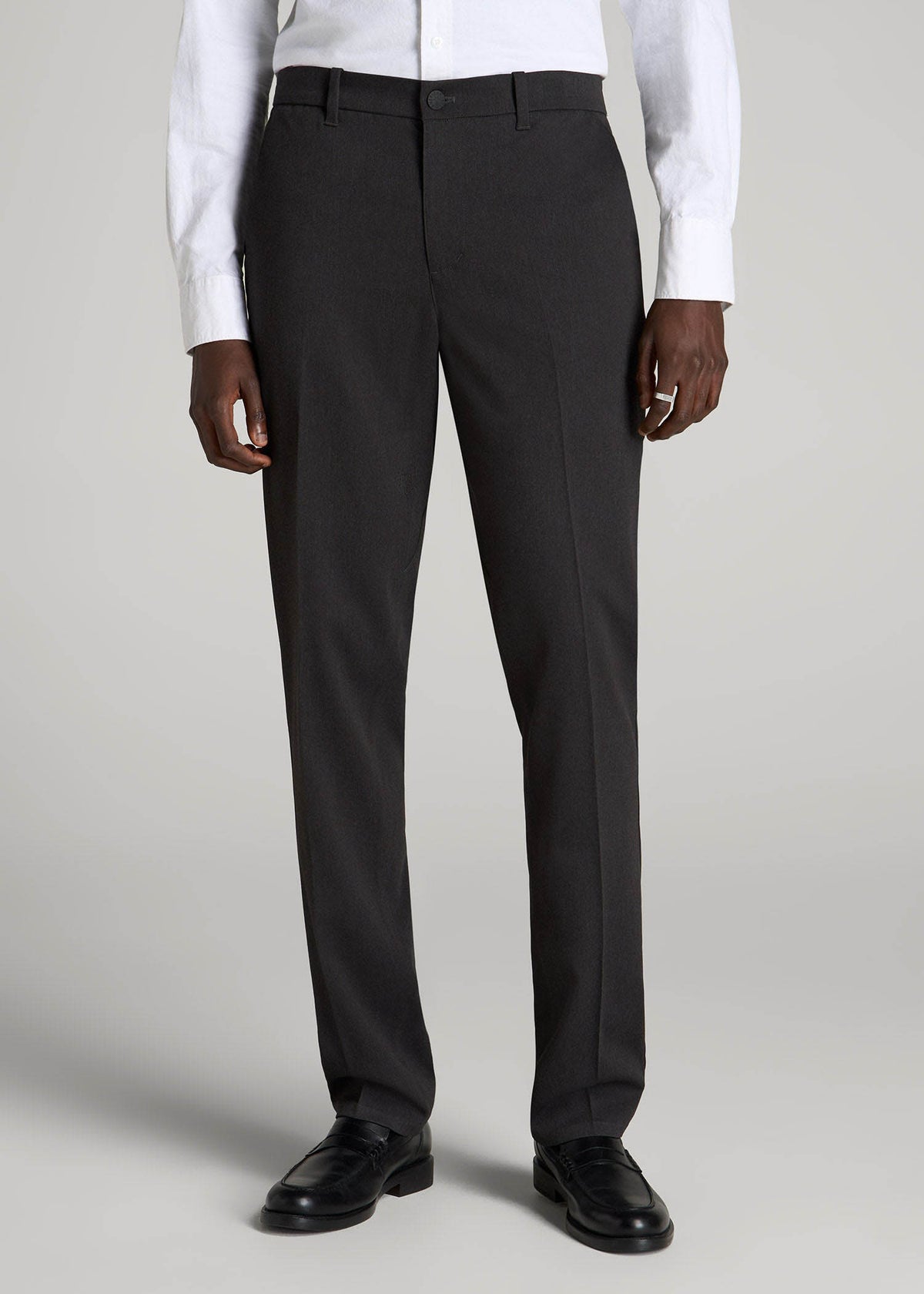 American Tall Online | TAPERED-FIT Stretch Dress Pants for Tall Men in Charcoal Heather