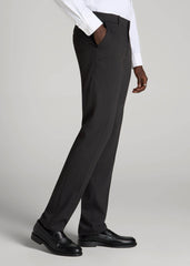 American Tall Online | TAPERED-FIT Stretch Dress Pants for Tall Men in Charcoal Heather