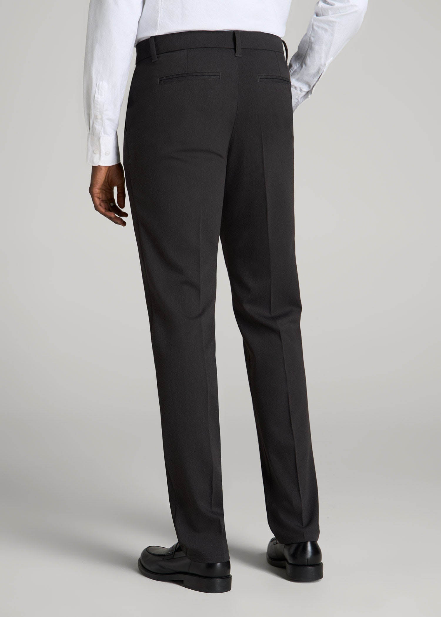 American Tall Online | TAPERED-FIT Stretch Dress Pants for Tall Men in Charcoal Heather