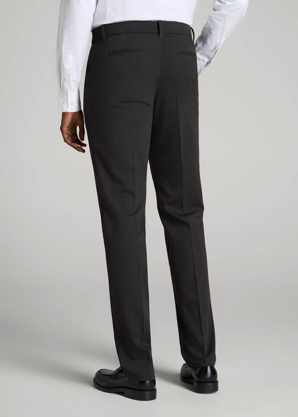 American Tall Online | TAPERED-FIT Stretch Dress Pants for Tall Men in Charcoal Heather