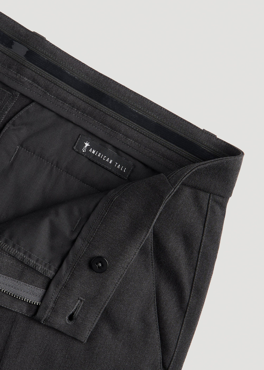 American Tall Online | TAPERED-FIT Stretch Dress Pants for Tall Men in Charcoal Heather