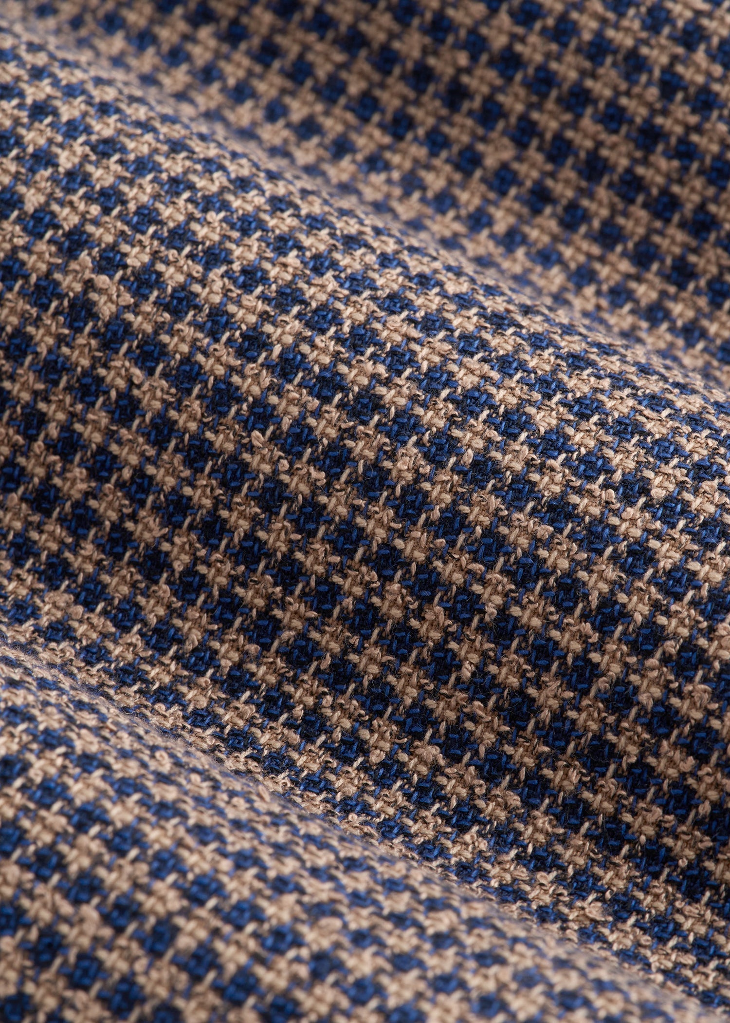 American Tall Outlet | Core Blazer for Tall Men in Brown and Blue Mini Houndstooth