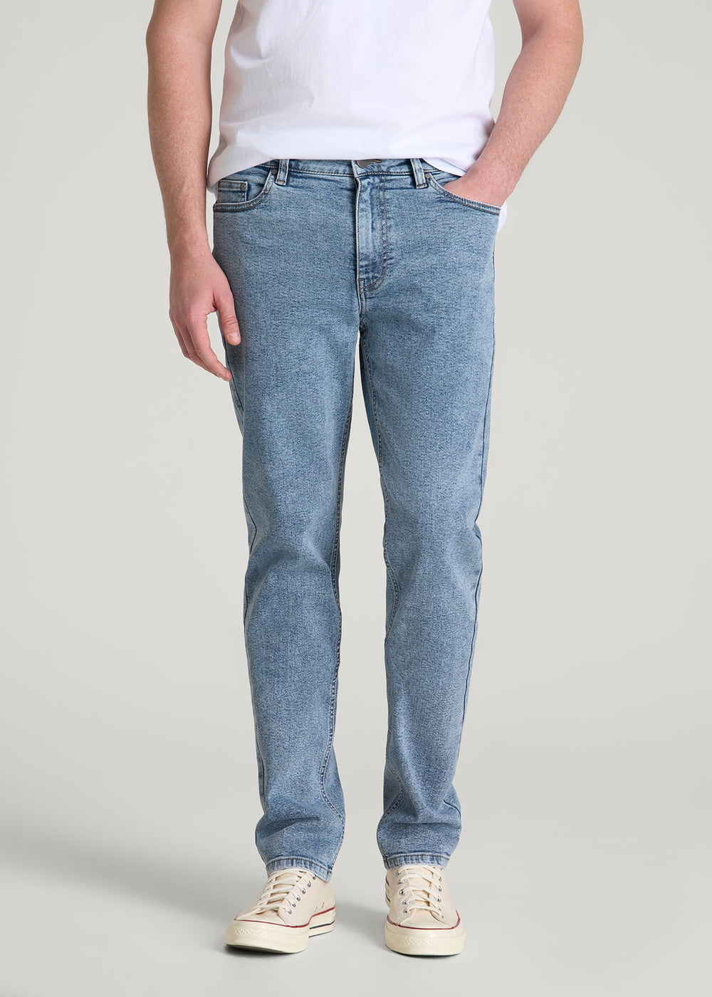 American Tall Discount | Dylan Slim Fit Jeans for Tall Men in Perfect Blue